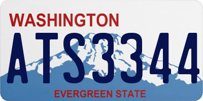 WA license plate ATS3344