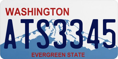 WA license plate ATS3345