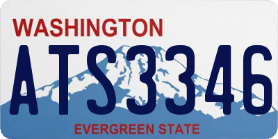 WA license plate ATS3346