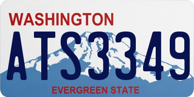 WA license plate ATS3349