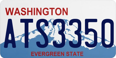 WA license plate ATS3350