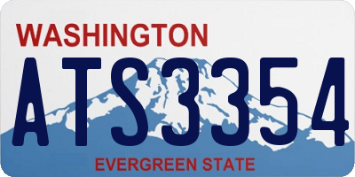 WA license plate ATS3354