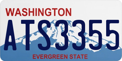 WA license plate ATS3355