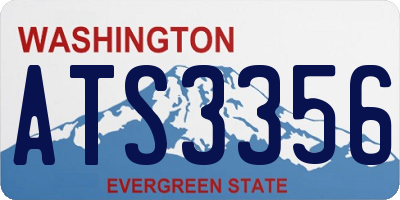 WA license plate ATS3356