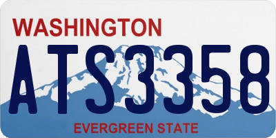 WA license plate ATS3358