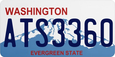 WA license plate ATS3360