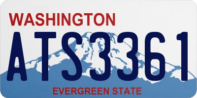 WA license plate ATS3361