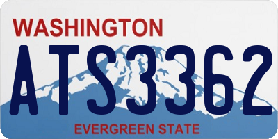 WA license plate ATS3362