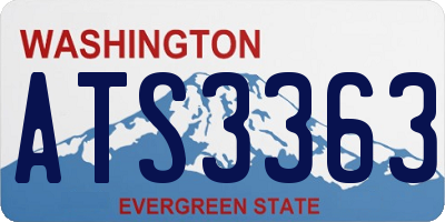 WA license plate ATS3363