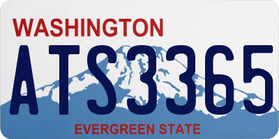 WA license plate ATS3365