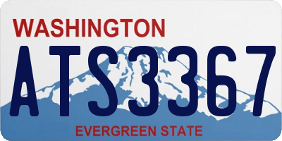 WA license plate ATS3367