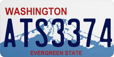 WA license plate ATS3374