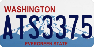 WA license plate ATS3375
