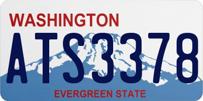 WA license plate ATS3378