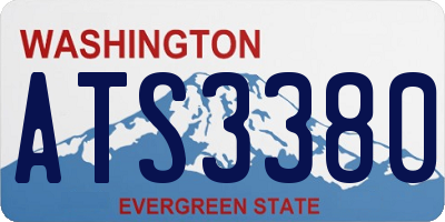 WA license plate ATS3380