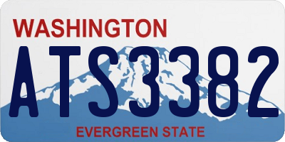 WA license plate ATS3382