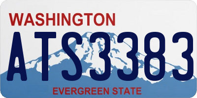 WA license plate ATS3383