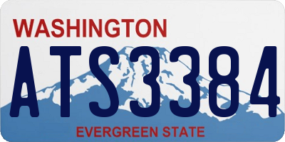 WA license plate ATS3384