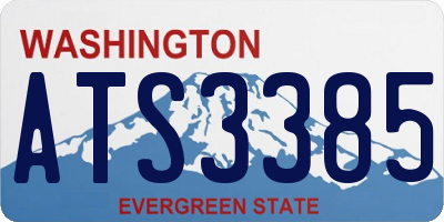 WA license plate ATS3385