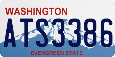 WA license plate ATS3386