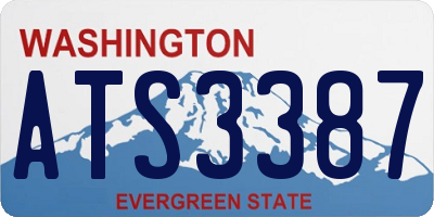 WA license plate ATS3387
