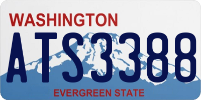 WA license plate ATS3388