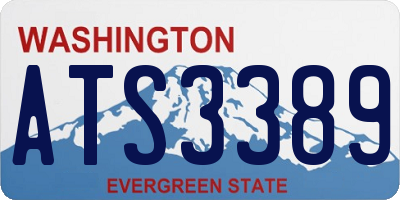 WA license plate ATS3389