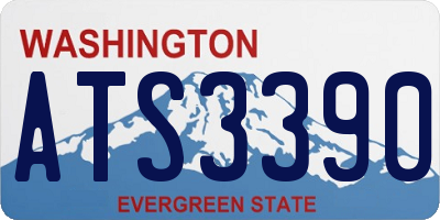 WA license plate ATS3390