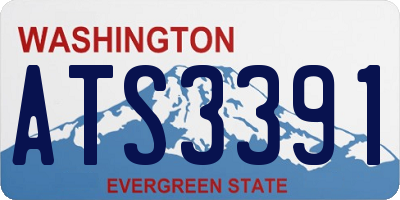 WA license plate ATS3391