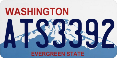 WA license plate ATS3392