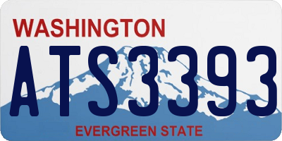 WA license plate ATS3393