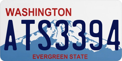 WA license plate ATS3394