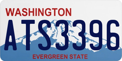 WA license plate ATS3396