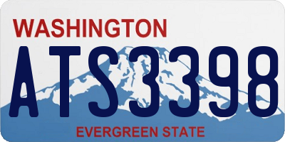 WA license plate ATS3398