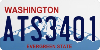 WA license plate ATS3401