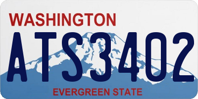 WA license plate ATS3402