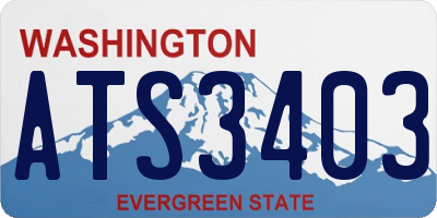 WA license plate ATS3403