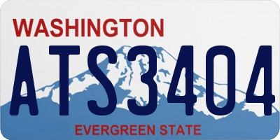WA license plate ATS3404