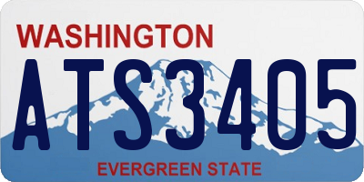 WA license plate ATS3405