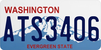 WA license plate ATS3406