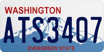 WA license plate ATS3407