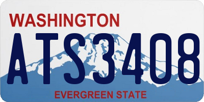 WA license plate ATS3408