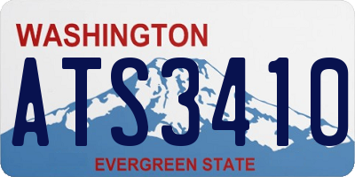WA license plate ATS3410