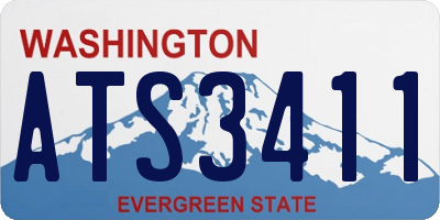 WA license plate ATS3411