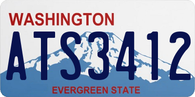 WA license plate ATS3412
