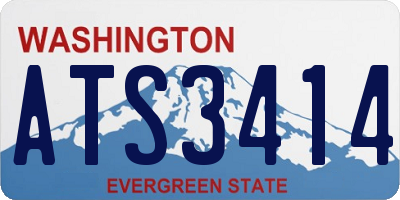 WA license plate ATS3414