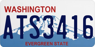 WA license plate ATS3416