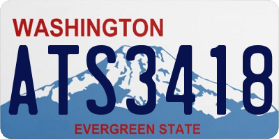 WA license plate ATS3418