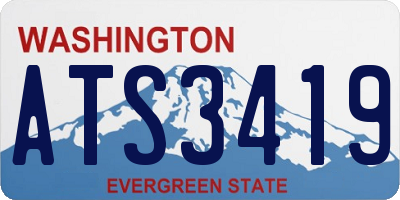 WA license plate ATS3419