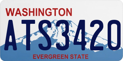 WA license plate ATS3420